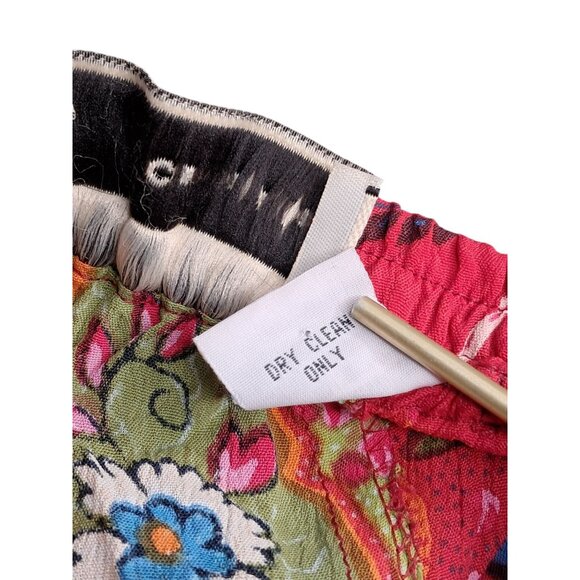 Boho Carrie Allen Skirt Womens Size L Rayon Maxi Hippie Gypsy Paisley Floral Pat - Picture 9 of 9